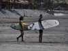 Łukasz na lekcji surfingu, El Sunzal; Salwador