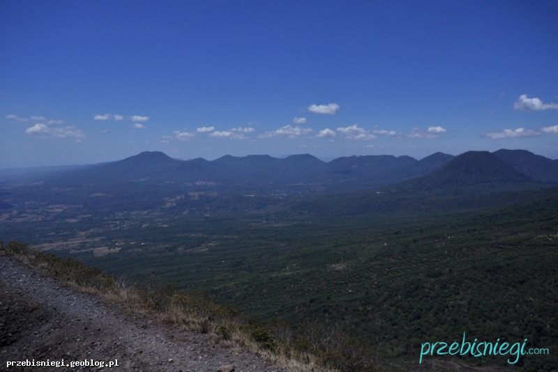 Widok ze szczytu wulkanu Izalco; Salwador