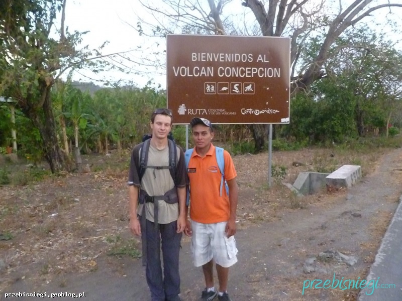 W drodze na wulkan Concepción - Łukasz i Jose; Nikaragua