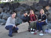 Urodziny Łukasza! :) - Łukasz, Chi, Elsa i Ewelina na plaży w Orewa; Nowa Zelandia
